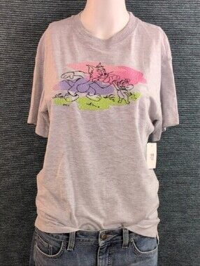 Tom And Jerry Embroidered Tee Shirt